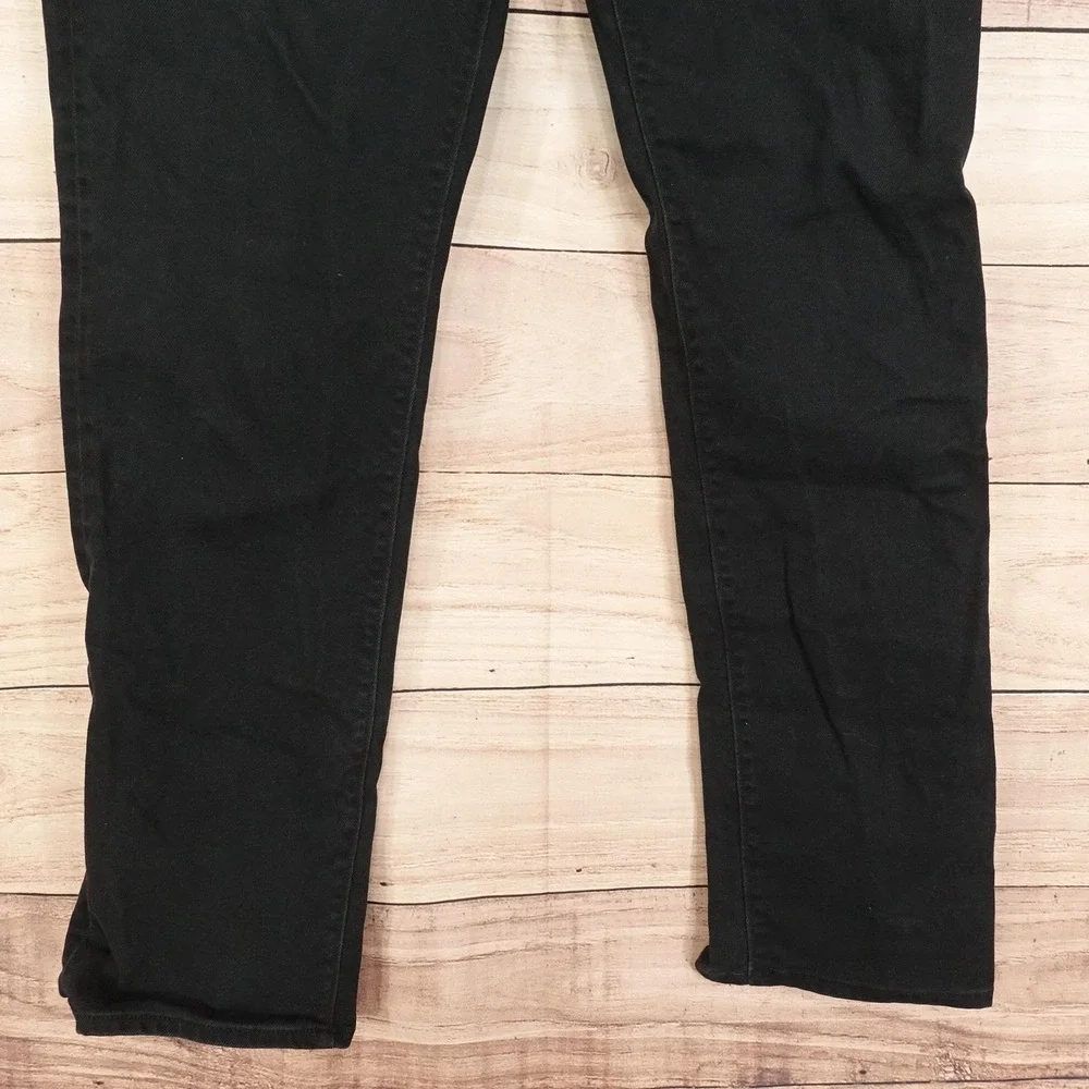 J.CREW 770 Jeans Mens 34x32 Black Dark Wash Regular Tapered Stretch Denim Pants